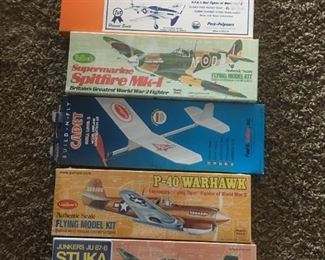 Vintage airplane models