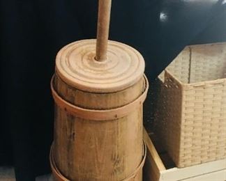 Antique butter churner