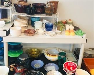 Misc. Kitchen Including vintage Pyrex 