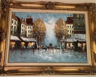  Oil Painting Of A Paris Square