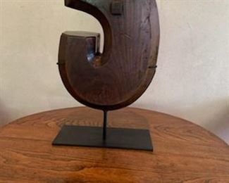 19th C Japanese Jizai Kagi kettle hook on custom stand