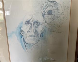 Bert Seabourn (Cherokee) pencil signed L/E print