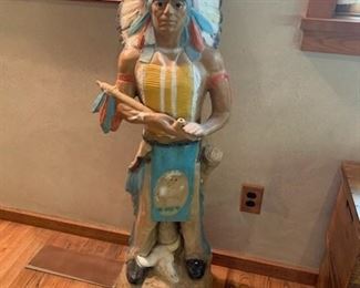 46" tall chalkware Indian figure