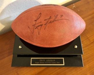 Troy Aikman Autographed Superbowl Football