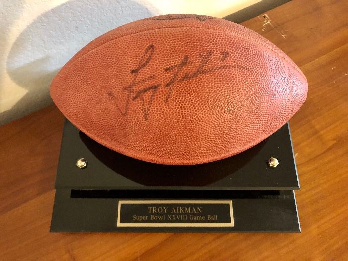 Troy Aikman Autographed Superbowl Football