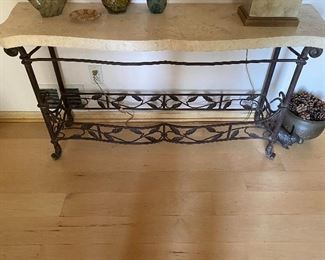 Stone top console table