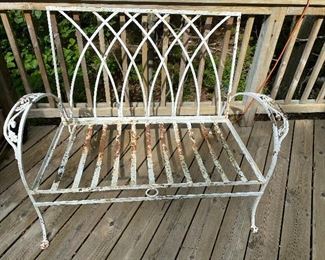 Antique Wrought Iron bench