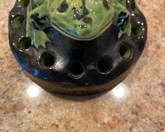 Pottery flower frog