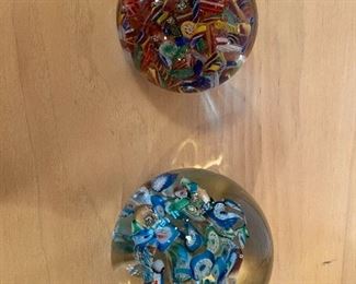 Murano glass paperweights