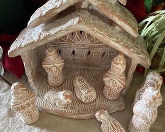 Clay nativity - Mexico