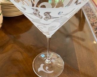 Michael Weems martini glass- signed
