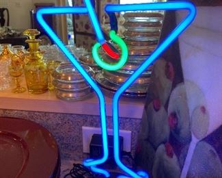Neon martini sign