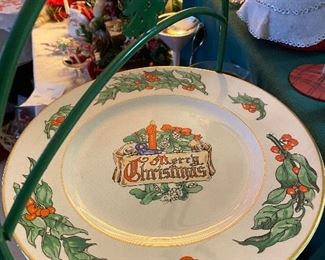 Vintage Christmas plate by Walter Duff - England