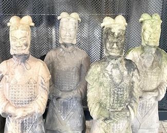Warrior garden statues