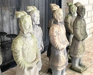 Warrior garden statues