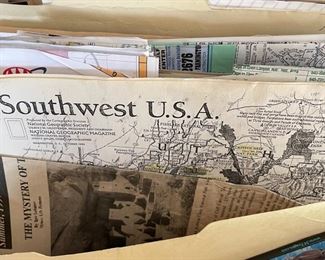 File Cabinets full of travel ephemera from all over the world.