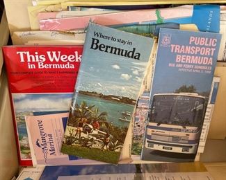 File Cabinets full of travel ephemera from all over the world.