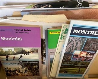 File Cabinets full of travel ephemera from all over the world.