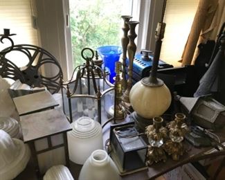 Vintage lamp and globes