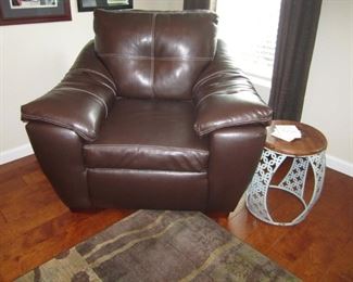 PART OF BROWN CHAIR, SOFA AND MORE