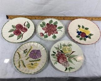 Lot of 5 Vintage Plates Blue Ridge Southern Potteries Fondeville
