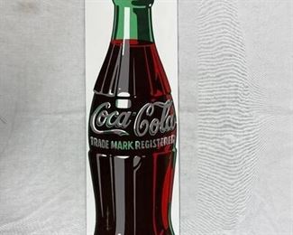 Metal Coca Cola advertisement sign