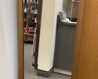 Vintage mirror, tall and skinny, painted gold frame