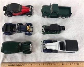 Mixed Lot of 6 Die Cast Metal Toy Cars