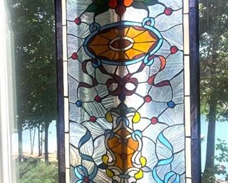 stained glass window 20” wide by 33.6” tall