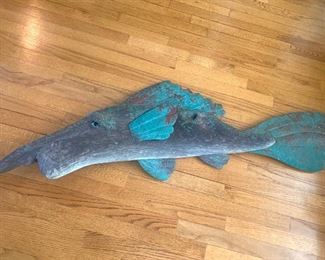 3’ wide handmade fish by Philip Simmons (SC artist)