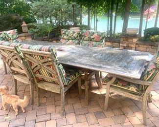 outdoor teak patio furniture by Closter
