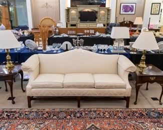 Ethan Allen cream sofa