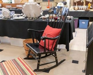 Vintage rocking chair!  Looks really nice with the desk you see pictured on right!