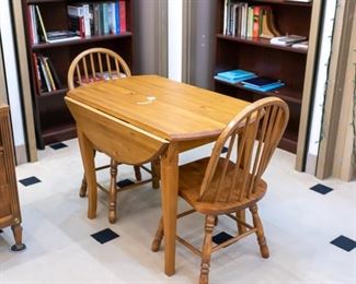 2 person drop leaf table & chairs