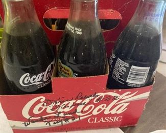 Coke Bottles signed by NASCAR Wives of Tiny Lund and Fireball Roberts