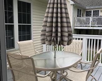 6 Piece Winston Patio Set: Table - 27Hx56Wx40D, Chairs 38Hx21Wx27D
