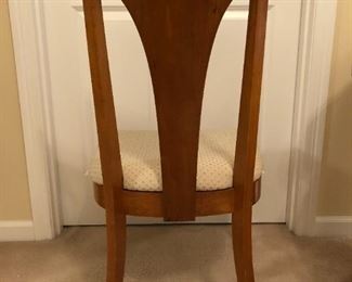 Mid-Century Modern Walnut Jordan Marsh Dining Table & 5 Chairs with 2 additional leaves: Table - 29Hx66Wx42D, Chairs - 37Hx20Wx19D, 2 Leaves each 42Dx18W
