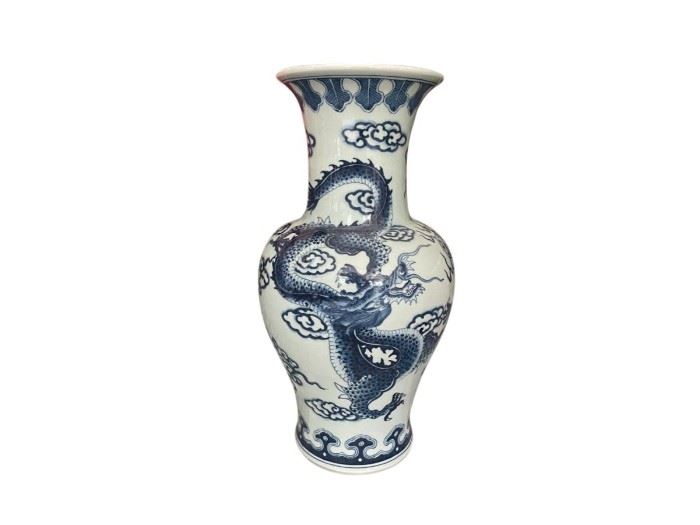 Blue & White Dragon Vase