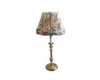 Table Lamp with Floral Pleated Shade