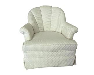 White Channel Back Chair