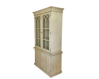 Light Grey Glass Front Cabinet