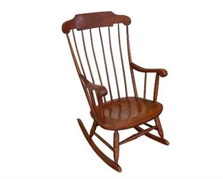 Vintage Windsor Wood Rocking Chair