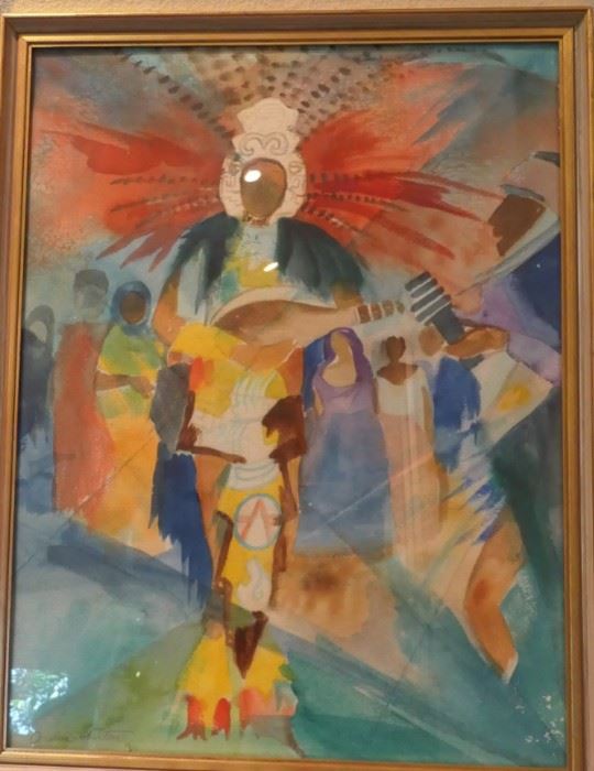 Untitled watercolor by Caroline Shelton