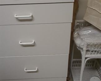 Wicker shelf - one of several wicker accent pieces.