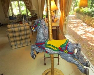 One of several carousel horses