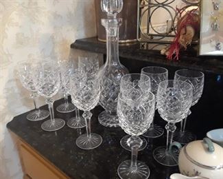 A small part of many pieces of Waterford crystal.