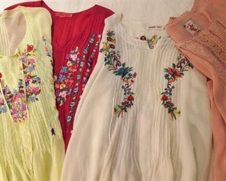 Johnny Was summer tops. Like new. Size XL.