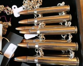 A bold bracelet made of shell casings.