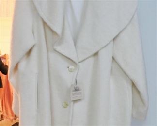Beautiful white mohair jacket. Never worn. Tag attached. Size L-XL