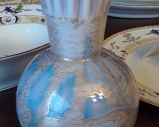 7" cased glass Venetian vase. Beautiful and unique.